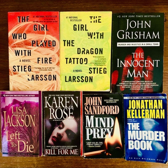 BOOKS**SEVEN PRELOVED THRILLERS - Picture 1 of 2